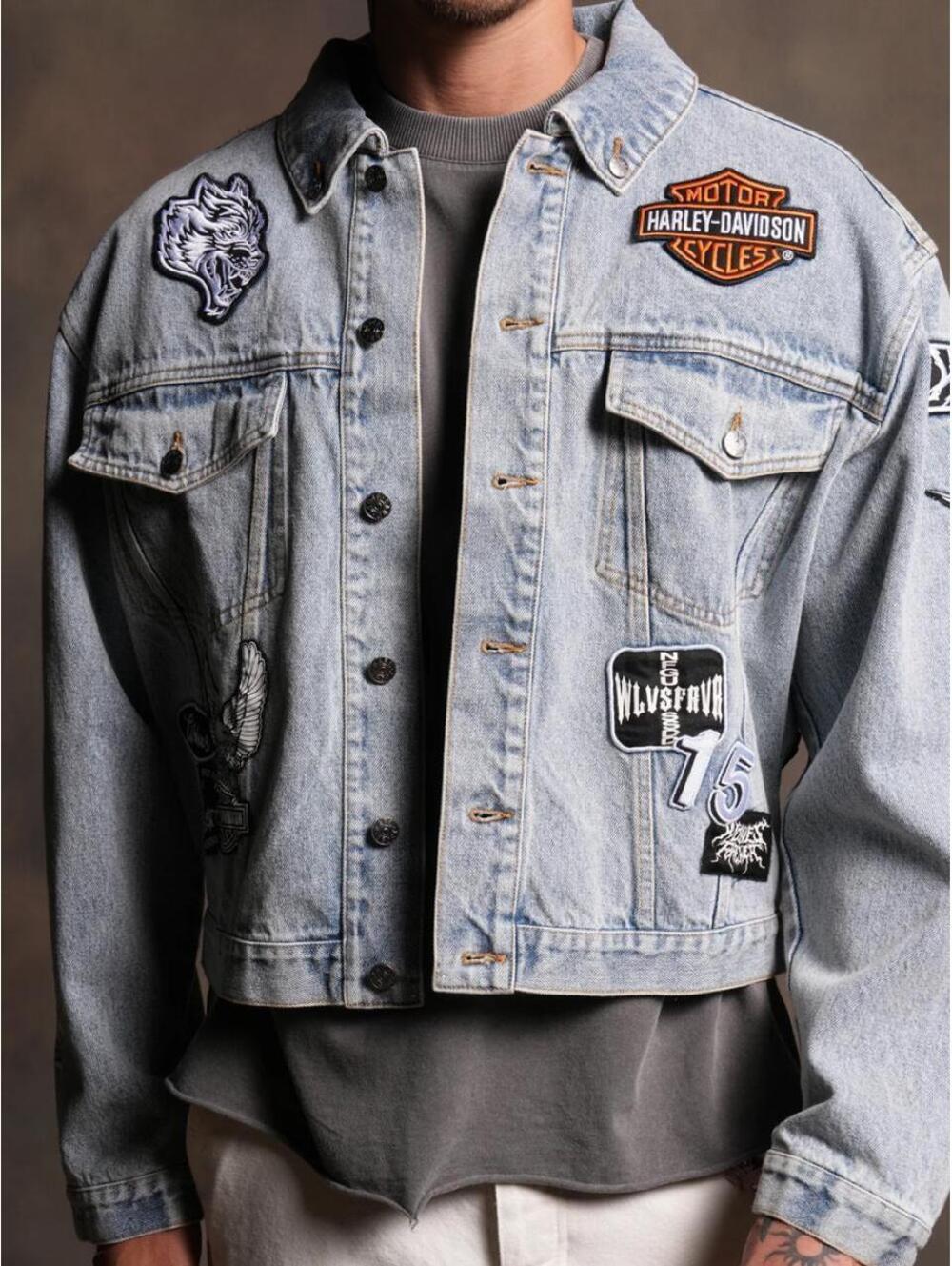 BROTHERHOOD LEMY DENIM JACKET. SIZE MEDIUM #biker #denim - Picture 8 of 8